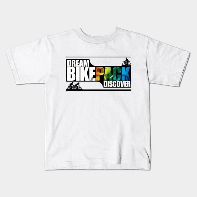 Dream Bikepack Discover Gradient on Light Color Kids T-Shirt by G-Design